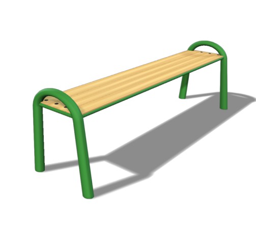 Low Poly Style Bench 3D Model