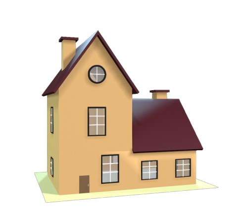 Low Poly Cartoon House - Free 3D Models Download
