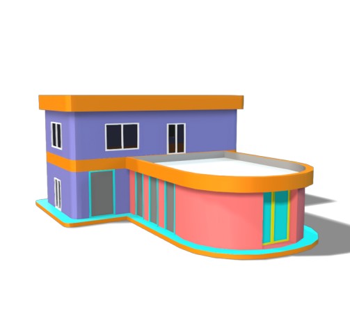 Low Poly 3D model House