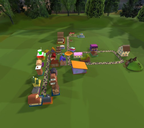 Cartoon Village Environment 3D Models