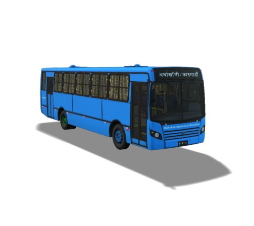 City Bus based in Low Poly style.