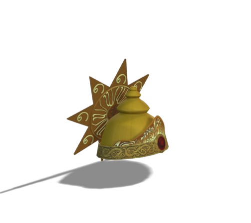 free 3d models golden crown 3D  based in Low Poly style.