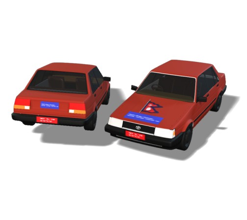 free 3dmodel  Car based in Low Poly style.