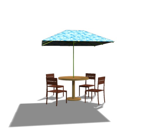 Garden Table and Chairs and Umbrella Set