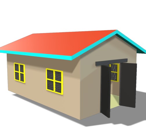 Low-poly-house 3D models