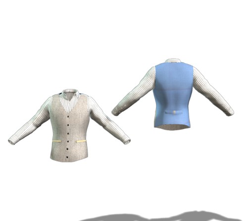 Shirt And Vest 3D Model