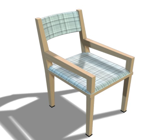 3D Model For Wooden chair