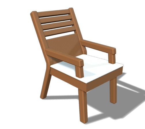 Wooden Chair Free 3D Model